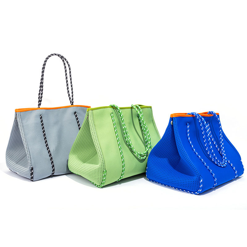 2021 Hot Selling perforierte Neopren Tasche Strandtasche Tragetasche Handtaschen für Frauen