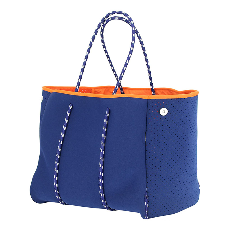 2021 Sommer Neue Design Neopren-Strandtasche Große Kapazität Neopren-Perforierte Neopren-Taschen-Tasche