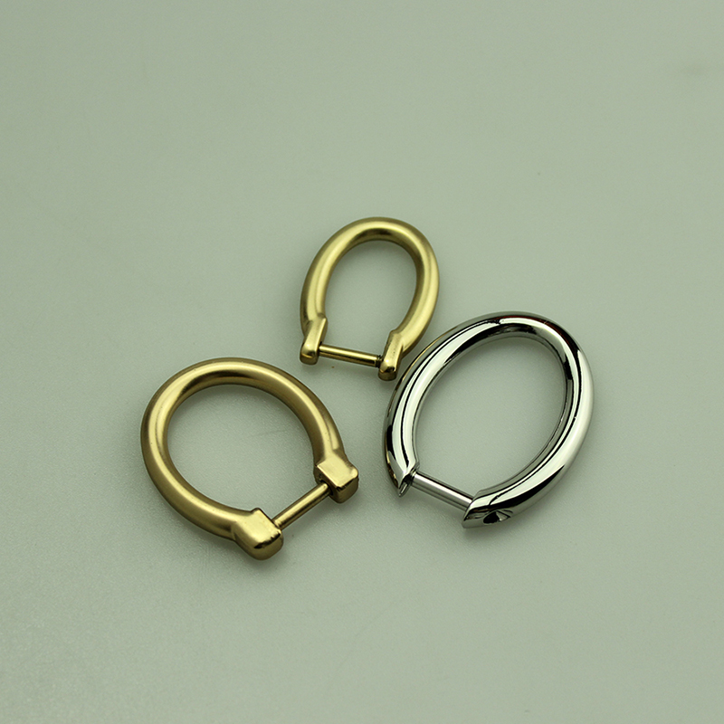 Glänzende Plattierung Mode D Schnallen, D Ringe, Metallzubehör für Tasche
