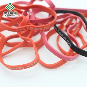 Hersteller Benutzerdefinierte Farbe, hohe Elastizität, wasserdichte und dauerhafte Druckwerbung Gummibänder