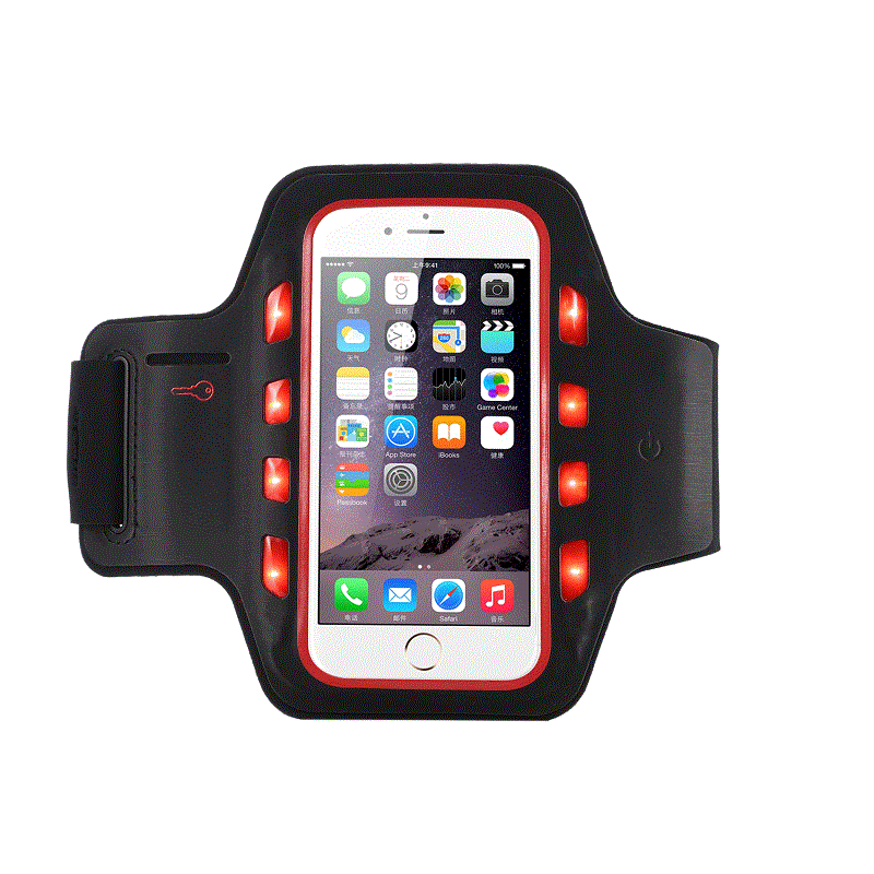 Großhandel reflektierende armband sport laufende handyarmband mit led leuchten für iphone 11 iphone 12