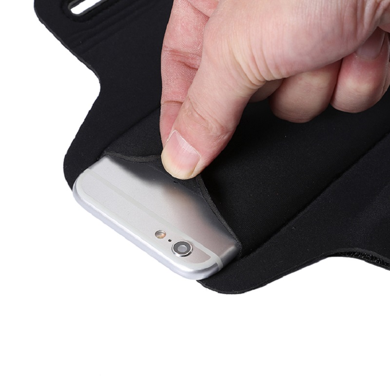 Kostenlose Probe kann angepasste Laufsport-LED-Light Black Armband-Telefon-Handytasche