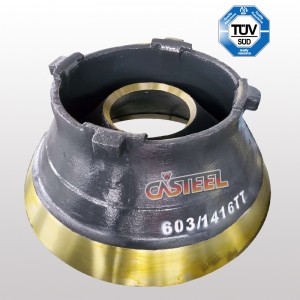 Terex Pegso TC1000, TC1150, TC1300 Kegelbrecher Concaving&Mantle MN22CR2