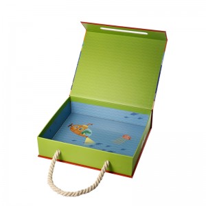 Großhandel benutzerdefinierte logo Recycelte Spielzeug Puzzle Karton Magnetische Klappengeschenk-Verpackungskasten mit Griff