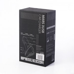 Drucktierfenster Auto-Ladegerät USB-Kabel-Box Luxus schwarze USB-Verpackungsboxen