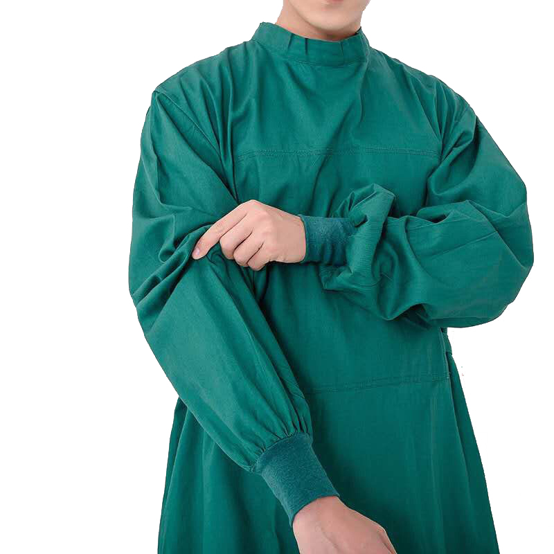 Fabrikverkauf Baumwolle dunkelgrüne chirurgische Kleider waschbar