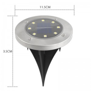 Wasserdicht 8 LED IP65 Solarbetriebener Untergrundparklampe Outdoor Lawn Pathway Garden LED Solar Ground Lights mit Induktion