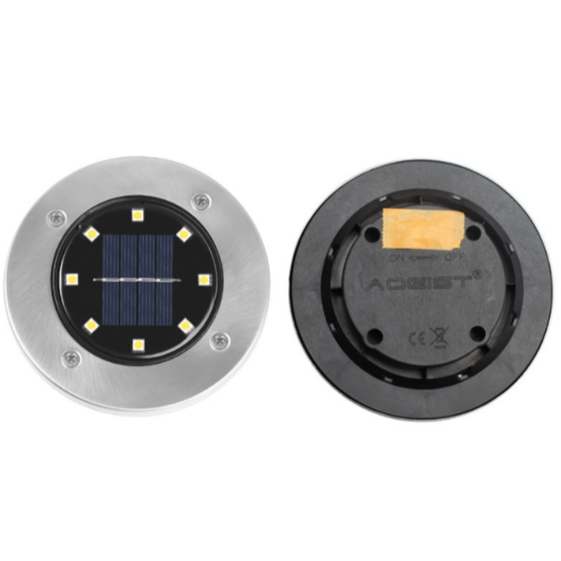 Wasserdicht 8 LED IP65 Solarbetriebener Untergrundparklampe Outdoor Lawn Pathway Garden LED Solar Ground Lights mit Induktion
