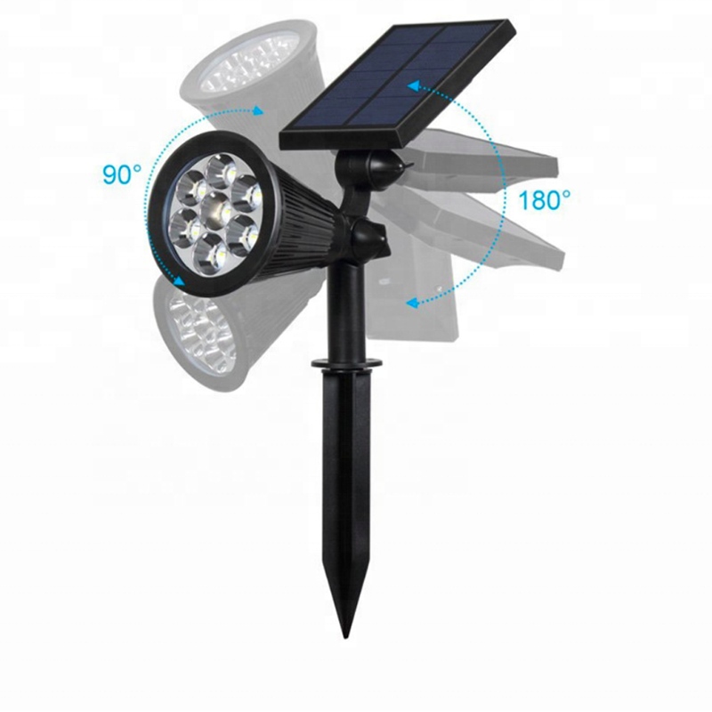 7 Farben Transformation Sensor wasserdicht montiert Außenzaun Wand Tragbare Solarbetriebene wiederaufladbare Gartenlampe im Freien