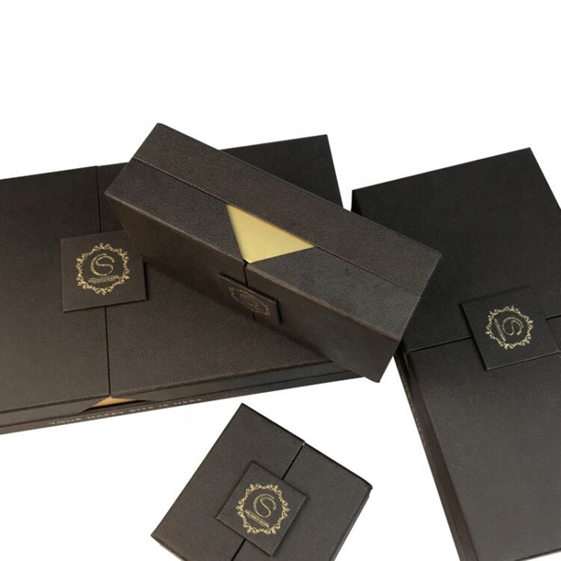 Großhandel kundenspezifische luxus schwarze Schokoladenkastenverpackung für Geschenkbox