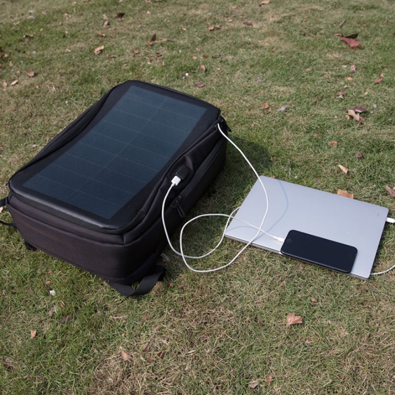 Solarladung Rucksack Sonnenkollektoren Laptop