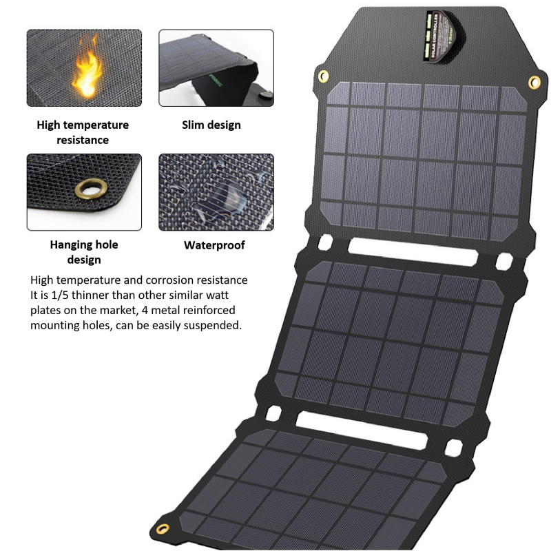 Amazon Tragbare Faltbare 5V 21W Mobile Solar Panel Tasche Falten Solar Phone Ladegerät Solar