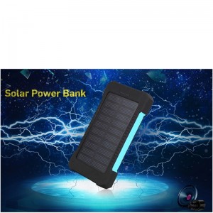 Solar Power Bank Dual USB Power Bank 20000mAh wasserdichtes Batterieladegerät externes tragbares Sonnenkollektor mit LED-Licht