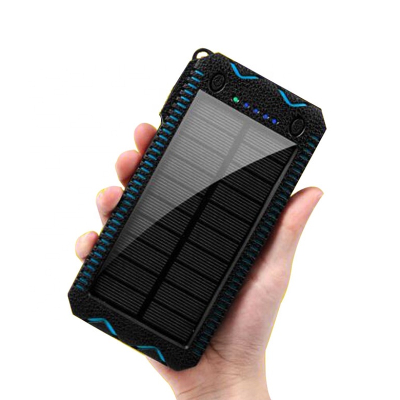 Wasserdichte Solarladegerät Batterie Bank Solar Power Bank 10000 mAh Powerbank Portable mit Lumen Led Outdoor Flutlicht