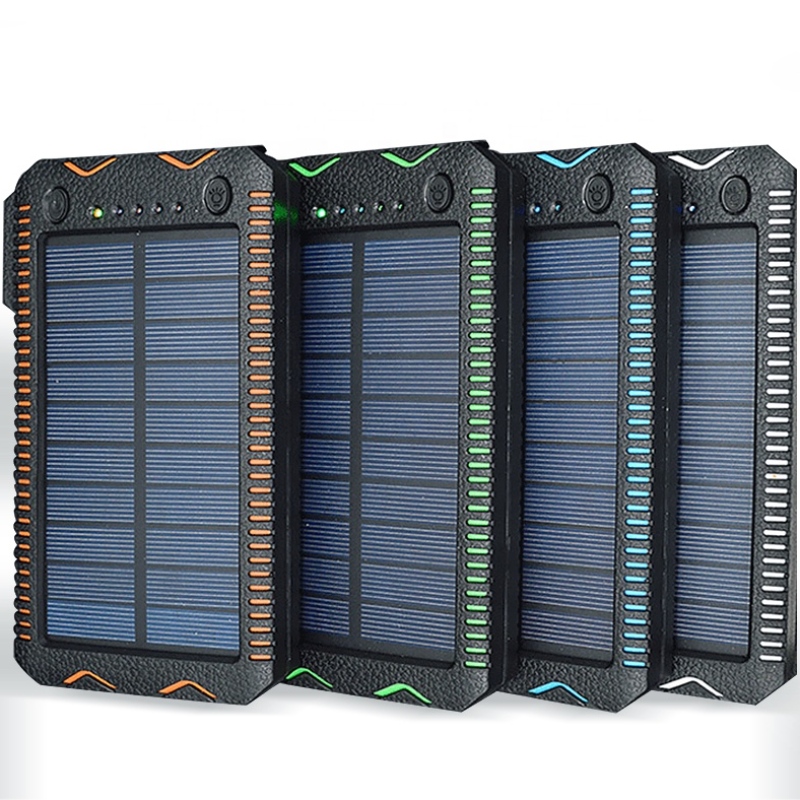 Wasserdichte Solarladegerät Batterie Bank Solar Power Bank 10000 mAh Powerbank Portable mit Lumen Led Outdoor Flutlicht