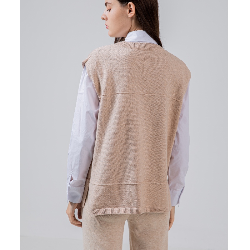 Modischer Trend lässig vielseitiger Strick falsche Taschenweste 68037#