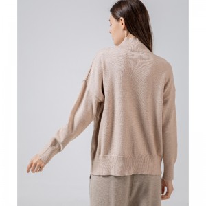 Modischer Trend Casual Joker Foundation High Neck Knit Split Single Top 68038#