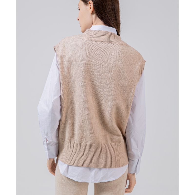 Mode Trend einfache Joker Freizeitbasis Strickweste 68039#