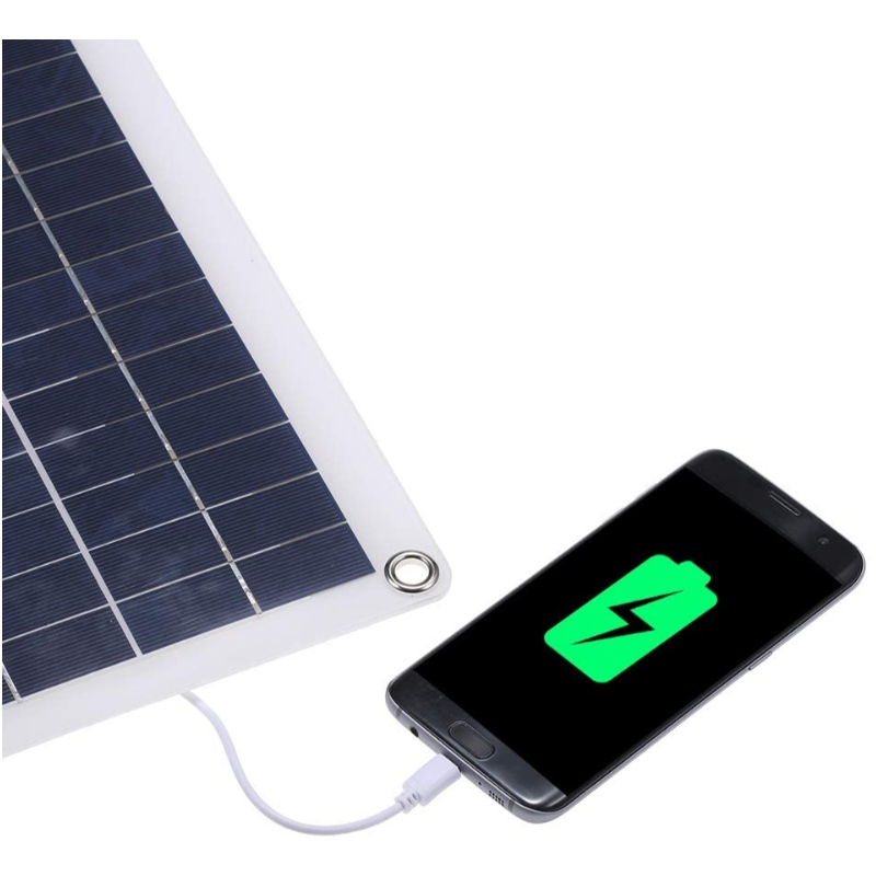 TYL 12W 18V 435 * 200 * 2.5mm Polysilicon Solarpanel für RV-Dachboot DC5V/DC12V 12W Dual-Ausgang Doppel-USB-Schnittstelle