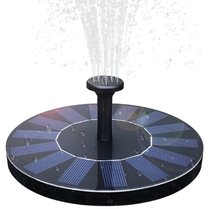 Schneller Brunnen-Solar-Birdbad-Brunnen, 1.4W Solarpanel-Kit-Wasserpumpe Solarbetriebene Floating-Brunnen-Kit Solarwasserbrunnen