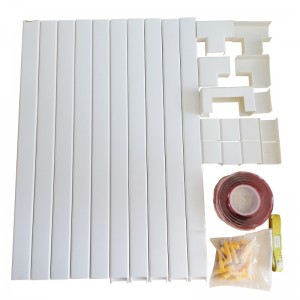 PVC-Kabel Trunky Concealer Wandkabel Abdeckungen Kabellaufbahn Wirtschaftliches Kabel Hider für Häute Drähte Kunststoff Kabelabdeckung Wand