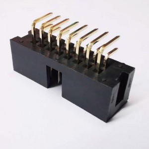 2x8p 2.54mm Pitch Rechtwinkel Dip Kasten Header Weibliche Buchse