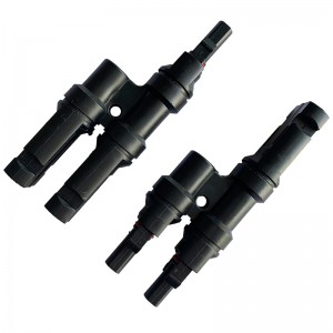 2 bis 1 Solarverbinder Multiple T-Zweig-Photovoltaik-Anschluss für Sonnenkollektoren-Anschluss männlicher und weiblicher Stecker