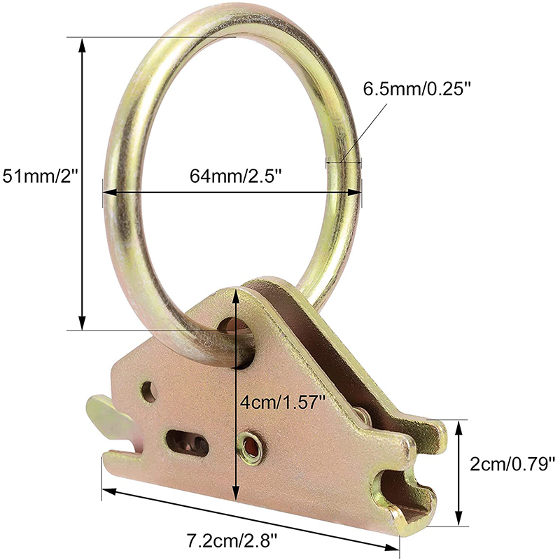 Stahl-E-Track O Ring-Bindung von Anker für E-Track-Tiedown-System in beiliegender Anhänger-Flachbett-LKW für Cargo Control&-Oberflächenmontage