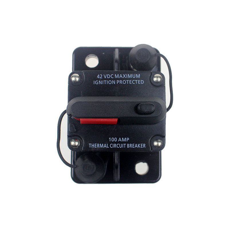 12V 24VDC 60A 80A 100A 150A 200A 250A 300A Black Color Home Solar System Wasserdichte Leistungsschalter Zurücksetzen Sicherungsumrichter