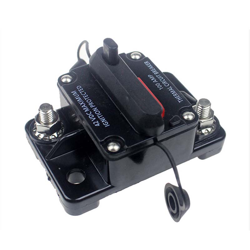 12V 24VDC 60A 80A 100A 150A 200A 250A 300A Black Color Home Solar System Wasserdichte Leistungsschalter Zurücksetzen Sicherungsumrichter
