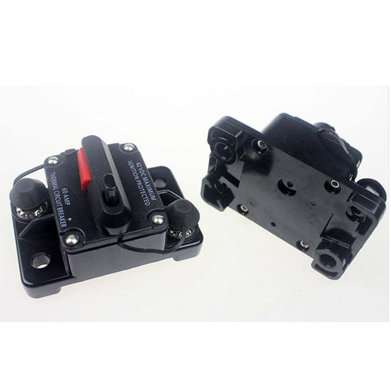 12V 24VDC 60A 80A 100A 150A 200A 250A 300A Black Color Home Solar System Wasserdichte Leistungsschalter Zurücksetzen Sicherungsumrichter