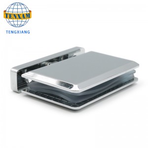 China Lieferant Günstiger Verkauf Guangdong Jinli Hardware Polnischer Messing Glas Scharnier Öffnen Sie das 90-Grad-Scharnier