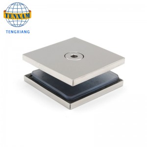 Chinesischer Hersteller Glasholdingclips Chrom 2 * 2 Zoll Clip Messing Glas Türklemme Tür&Fensterscharniere 8-12mm Glas Badezimmer Standard