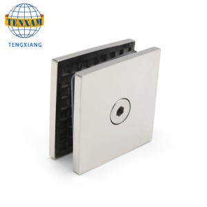 Chinesischer Hersteller Glasholdingclips Chrom 2 * 2 Zoll Clip Messing Glas Türklemme Tür&Fensterscharniere 8-12mm Glas Badezimmer Standard