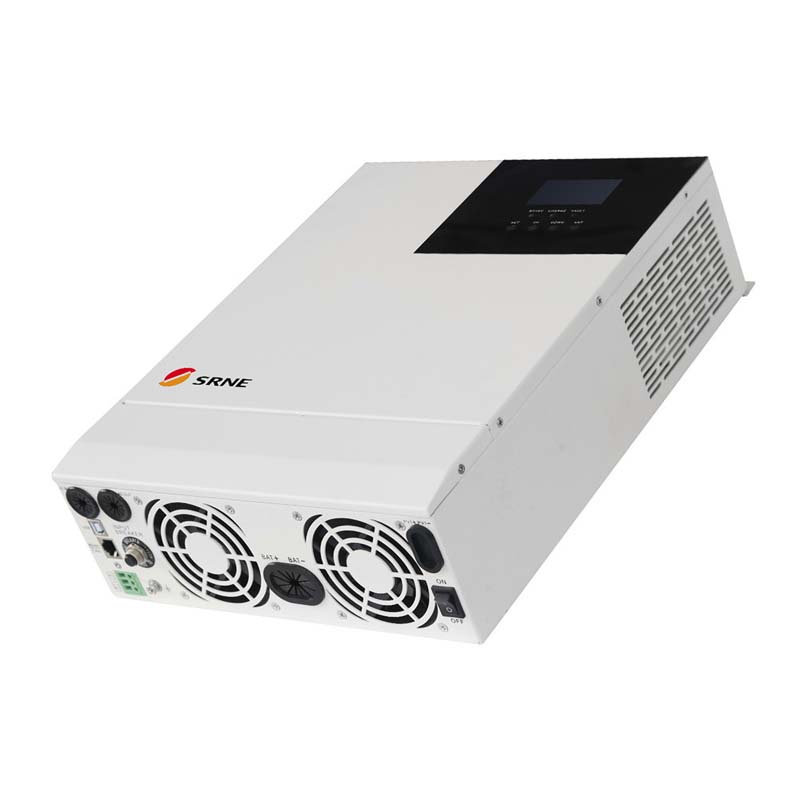 SRNE 5000W All-in-One MPPT Hybrid Solarladung Wechselrichter Horizontal 48V 220VAC Reine Sinuswelle 80A MAX PV 145V Off-Grid-Inverter