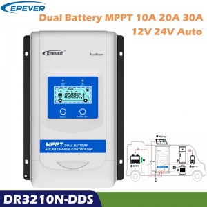 EPEGER Duoracer MPPT 10A 20A 30A Solarlader und Entlader Controller 12V 24V Auto Dual Battery-Regler für RV-Camper-Boot