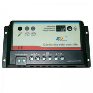 EPEGER Dual Battery Solar Ladung Controller 10A20A Duo-Batterieregler mit Remote-LCD-Meter MT-1 Epsolar EPIPDB-COM