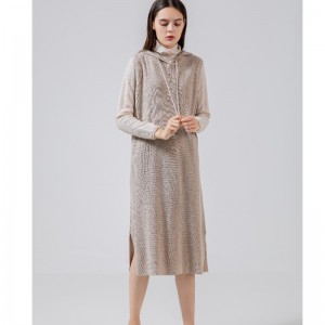 Modische lässige vielseitige Strick Hoodie lange Weste 69050#