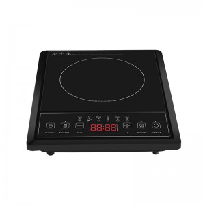 A13 Einzelbrenner-Induktion-Koch-Koch ultradünne Induktionskochfelder, 8-stufige Leistungs- und Temperatursteuerung mit schwarz polierter Glasscheibe