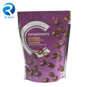 Kundenspezifischer Kunststoff-Reißverschluss-Lebensmittel-Verpackungs-Tasche, Lebensmittelverpackungsbeutel mit wiederverschließbarem Reißverschluss