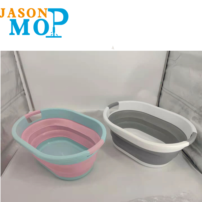 Jason faltbarer Kieselgel-Eimer mit Griffwagenwäsche-Angel-Eimer faltbarer Wassertank und platzsparender Mopp-Eimer