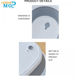 Jason faltbarer Kieselgel-Eimer mit Griffwagenwäsche-Angel-Eimer faltbarer Wassertank und platzsparender Mopp-Eimer