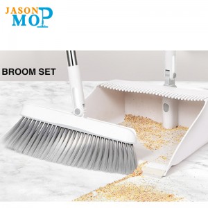 Umweltfreundliche Hausreinigungswerkzeuge Langer Griff Besen und Kustopan Set
