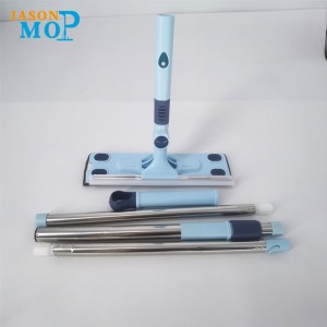 2021 Glasschaber Teleskop-Edelstahl-Stahl-Rod verlängerter Haushalt doppelseitiger Glasbürstenreiniger