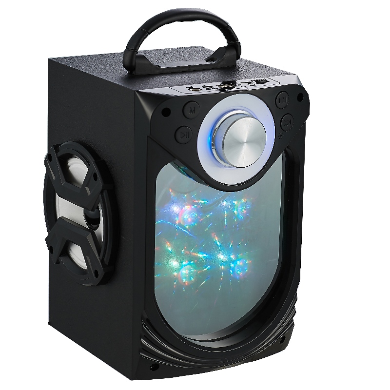 FB-BS034 Tragbarer Bluetooth-Lautsprecher mit Glasspiegel&LED-Beleuchtung