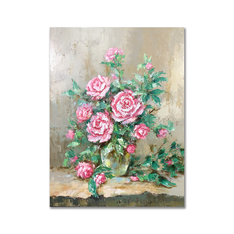 Fabrik Großhandel Blume reine handgemalte Acryl Leinwand-Malerei Wanddekor abstrakte Kunstwerk Leinwandöl für Wohnzimmer
