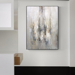 100% dand-lackiertes goldenes verziertes Ölgemälde auf Leinwand Abstrakte Kunst Ölgemälde Dekor Malerei des Wohnzimmers