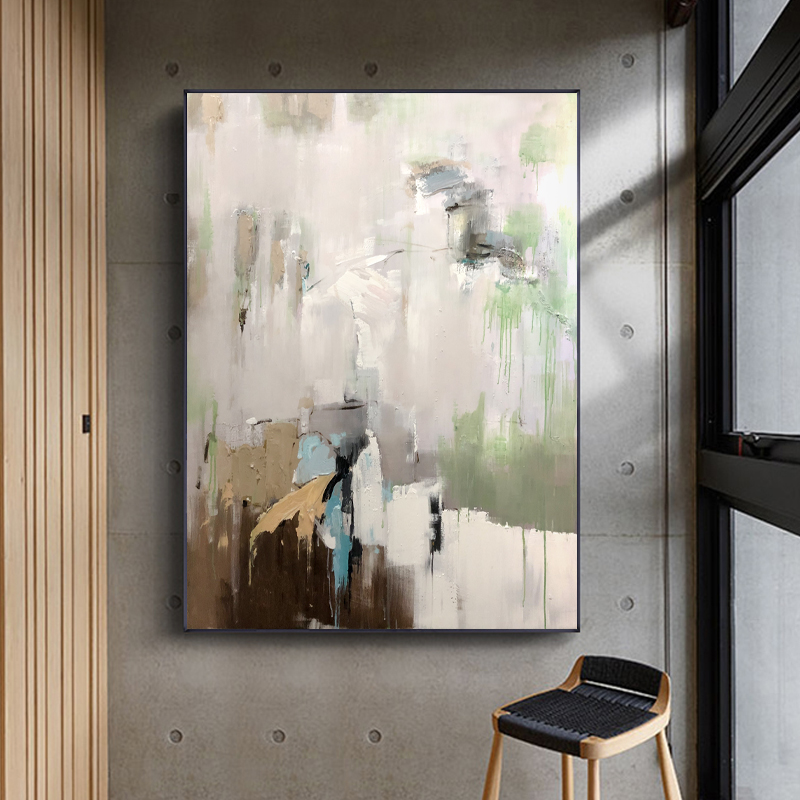 Handgemalte Wanddekor abstrakte Malerei Einfache bunte Leinwand Druck Malerei Wohnzimmer Dekorative Malerei
