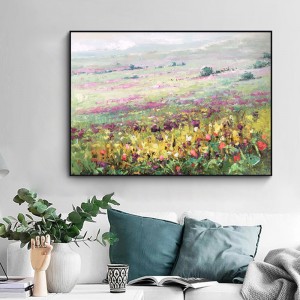 Moderne Wanddekoration Malerei Abstrakte Handgemachte Naturlandschaft Blume Ölgemälde Home Wandkunst zum Verkauf