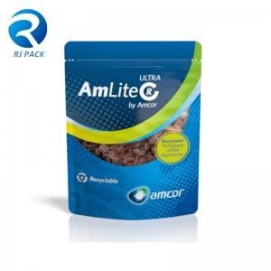 High Barrier Eco Recycelierbarer Stehbeutel für Lebensmittel- oder Non-Food-Verpackungen mit Reißverschluss